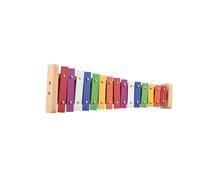 Xilofono Glockenspiel A 15 Note Base In Legno Barre In Alluminio Colorato Con 2 Mazze A Percussione
