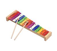 Xilofono glockenspiel a 15 note con base in legno barre in alluminio 2 mazzuole strumento musicale educativo a percussione