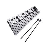 Xilofono Glockenspiel, strumento musicale con struttura in legno e barre in alluminio, 30 note, con borsa per il trasporto, regalo ideale per bambini