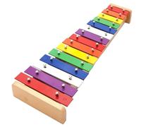 Xilofono Glockenspiel Xilofono A Bussare A Mano Foglio Di Alluminio A 15 Toni Piastra Di Alluminio Strumento A Percussione Studente Set Completo A 15 Toni(15-tone 2)