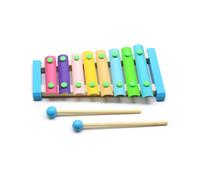 Xilofono in legno a 8 note con 2 mazzuole in legno, piccolo strumento a percussione perfetto per principianti regalo di compleanno strumenti musicali