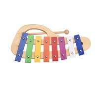 Xilofono In Legno Di Pino A 8 Note Glockenspiel Piastra In Alluminio Colorato Da 3 Mm Con Manico Martello In Legno Percussioni Squisite