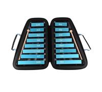 Xilofono Legno 16 Tasti Glockenspiel 16 Note Piastra In Alluminio Xilofono Strumento Musicale A Percussione Con Custodia Mazze Per Principianti(Blue)