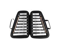 Xilofono Legno 16 Tasti Glockenspiel 16 Note Piastra In Alluminio Xilofono Strumento Strumento A Percussione Amanti Della Musica(Black)
