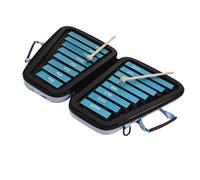 Xilofono Legno Amante Della Musica 16 Tasti Glockenspiel 16 Note Piastra In Alluminio Xilofono Strumento Musicale A Percussione Con Custodia Mazze(Blue)