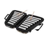 Xilofono Legno Amante della Musica 16 Tasti Glockenspiel 16 Note Piastra in Alluminio Xilofono Strumento Musicale A Percussione con Custodia Mazze(Black)