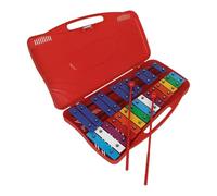 Xilofono Legno Pianoforte Con Piastra In Alluminio Xilofono A 25 Note Con Custodia In ABS Con Battito A Mano Ritmo A Percussione(Red)