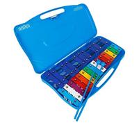 Xilofono Legno Pianoforte Con Piastra In Alluminio Xilofono A 25 Note Con Custodia In ABS Con Battito A Mano Ritmo A Percussione(Blue)