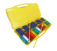 Xilofono Legno Pianoforte Con Piastra In Alluminio Xilofono A 25 Note Con Custodia In ABS Con Battito A Mano Ritmo A Percussione(Yellow)