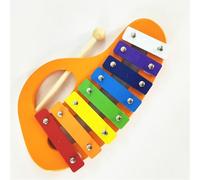 Xilofono Legno Set Di Strumenti A Percussione Xilofono A 8 Tasti Adatto Ai Principianti Per Esercitarsi Con Strumenti Musicali(Orange)