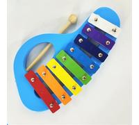 Xilofono Legno Set Di Strumenti A Percussione Xilofono A 8 Tasti Adatto Ai Principianti Per Esercitarsi Con Strumenti Musicali(Sky blue)