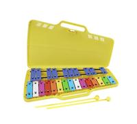Xilofono Legno Strumento Musicale Xilofono A Percussione A 25 Toni Piastra In Alluminio Pianoforte Piccolo Glockenspiel(Yellow)