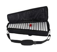 xilofono legno Tasti bianchi e neri tasti argento Strumento a percussione didattico pieghevole carillon con piastra in alluminio da 30 toni (Color : Silver key)