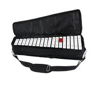 xilofono legno Tasti bianchi e neri tasti argento Strumento a percussione didattico pieghevole carillon con piastra in alluminio da 30 toni (Color : Bk white keys)