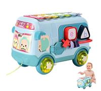 Xilofono per Bambini da 1 a 3 Anni, Giocattoli sensoriali Musicali per Autobus per Bambini con Forme di xilofono selezionatore Giocattolo educativo precoce per Ragazze di 1 2 Anni, Blu