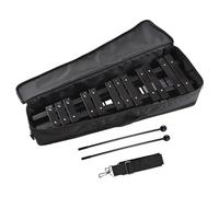 Xilofono Pieghevole Glockenspiel Da 30 Note Telaio In Legno Barre In Alluminio Strumento Musicale A Percussione Con Borsa Caffè Nero(Black)