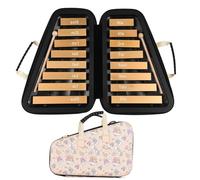 xilofono professionale 16 Tasti Glockenspiel 16 Note Piastra In Alluminio Xilofono Strumenti Musicali Con Custodia Mazze(Aprico pink)