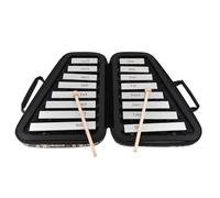 xilofono professionale 16 Tasti Glockenspiel 16 Note Piastra In Alluminio Xilofono Strumenti Musicali Con Custodia Mazze(Black)