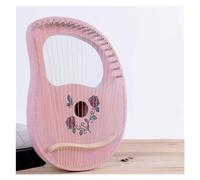xilofono professionale Arpa A Lira Tradizionale In Legno Massello A 19 Corde Strumenti Etnici Professionali Strumento Classico(Rose flower-Pink)