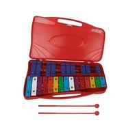 Xilofono Professionale Xilofono Glockenspiel Facile Da Suonare Campane Risonanti A 25 Note Con Scatola Musicale(Red)
