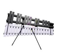 xilofono Xilofono Pieghevole Glockenspiel Da 30 Note Struttura In Legno Barre Di Alluminio Spesse Con Borsa Per Il Trasporto 2 Bacchette(Black and White)