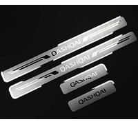 XILUOWUDI 4 Pezzi Battitacco per Auto, Acciaio Inox Battitacco per Auto Sticker per Nissan Qashqai J11 J12 2016-2020 2021 2022, Antiusura Soglia AntiGraffio Benvenuto Pedaliera Styling Accessori