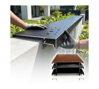 XILYZMO Coprimuro Alluminio con Profilo LED, Copertina per Muro | Per muri 10-35 cm, doppio rompigoccia, unione senza giunture, tappi, base, viti, coprimuro alluminio 2mm