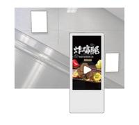 XILYZMO Digitale Segnaletica Visualizzazione, Montaggio A Parete LED Scatola Luminosa Menu, Altoparlanti Incorporati Ascensore Macchina Pubblicitaria Bollettino Segnaletica(A-19in-28x63.5cm)