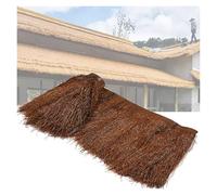 XILYZMO Erba Paglia Tetto Messicano Rotolo Paglia, Ignifugo Artificiale Copertura Tetti Balle Fieno, Materiale PE per Esterni Tappeto Paglia Casa Colonica Villaggio Natale(D-Yellow,6x0.5m)