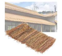 XILYZMO Erba Paglia Tetto Messicano Rotolo Paglia, Ignifugo Artificiale Copertura Tetti Balle Fieno, Materiale PE per Esterni Tappeto Paglia Casa Colonica Villaggio Natale(B-Yellow,4x0.5m)