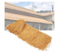 XILYZMO Erba Paglia Tetto Messicano Rotolo Paglia, Ignifugo Artificiale Copertura Tetti Balle Fieno, Materiale PE per Esterni Tappeto Paglia Casa Colonica Villaggio Natale(A-Yellow,10x0.5m)