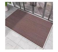 XILYZMO Esterno Pavimento Protezione dalla Neve, Sottile Antiscivolo Interno Zerbino D'ingresso, Grande Lega di Alluminio Giunzioni Zerbini per Hotel Banca Porta del Ristorante(Marrone,80x120cm)