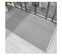 XILYZMO Esterno Pavimento Protezione dalla Neve, Sottile Antiscivolo Interno Zerbino D'ingresso, Grande Lega di Alluminio Giunzioni Zerbini per Hotel Banca Porta del Ristorante(Grey,100x150cm)