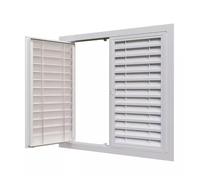 XILYZMO Griglia Ventilazione Alluminio Lamelle Bocchetta Ventilazione, A Doppio Lato Troppopieno Copertura Porta, Porte Doppie Copertura Decorativa Parete Laterale Bagno