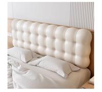 XILYZMO Materiale PU Impermeabile Imbottito Pannelli A Parete, Schienale Supporto Posizionamento Cuscino Supporto, Cuscini Lettura Imbottito Testiera Per Camera Da Letto(Bianco,160x60x10cm)