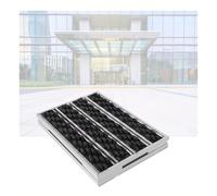XILYZMO Neve Assorbente Grande Zerbini, Ingresso Alluminio Zerbino Zerbino, Esterno Incassato Centro Commerciale Portico Zerbino D'ingresso per Aeroporto Metropolitana Banca(Nero,70x100cm/28x39in)