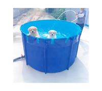 XILYZMO Piscina Esterno Rotonda, Struttura Resistente Vasca per Pesci, Pieghevole con Valvola di Scarico Fuori Terra Vasca Allevamento per Accumulare Acqua per L'irrigazione(1.2x0.6m)