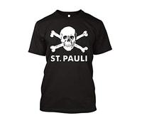 ximalaya St.Pauli T Shirt Fight Fascism Eat Nazi's Black Ultras T-Shirt Cross Bones