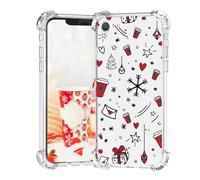 XIMIZU Custodia per telefono di Natale per iPhone SE 2022/iPhone 7 Custodia carina/iPhone 8/Cover protettiva antiurto in TPU morbido cristallino/Love Heart Happy New Year progettata per iPhone 7/8/SE 2022/SE 2020