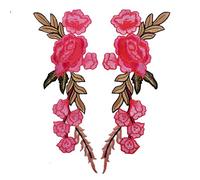 Ximkee 1 coppia rose Sew Iron On applique Patches Rose