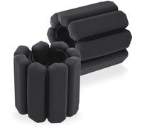 XIMKONTER 2 Pezzi Portatili Polso Pesi Cavigliera - Set di 2 (2 x 0,5 kg) Regolabile Fitness Braccialetto Set per Piede o Polso su Esercizio Camminare Jogging Yoga Aerobica Pilates Peso (nero)