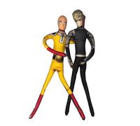 Ximman 2pcs Anime Saitama Morbido Farcito 28 centimetri Anime Forma Umana Figura Flessibile Genos Morbido Cuscino 26 cm Interessante Cartoon Throw Regalo per gli Amici