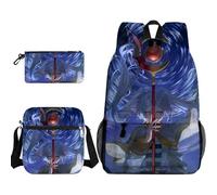 Ximman 3 pz Anime Frieren Zaino Cartone animato 3D Felce Borsa a tracolla con astuccio übel Borsa a tracolla Forniture scolastiche per ragazzi, Tipo 12., 30*13*40cm, Zaini