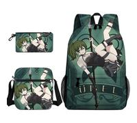 Ximman 3 pz Anime Frieren Zaino Cartone animato 3D Felce Borsa a tracolla con astuccio übel Borsa a tracolla Forniture scolastiche per ragazzi, Tipo 9, 30*13*40cm, Zaini
