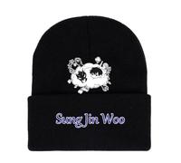 Ximman Berretto lavorato a maglia con motivo anime Sung Jin Woo Beru Cappello Igris per il freddo Cappello con stampa Anime Berretto lavorato a maglia per gli amici, Tipo 8., F