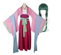 Ximman Maomao - Costume per cosplay, costume da anime, personaggio Maomao, uniforme da donna, set completo, per Halloween e carnevale, con parrucca