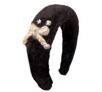 XINAJUND Accessorio unico per capelli da donna, in morbido peluche, accessorio per capelli con strass scintillanti