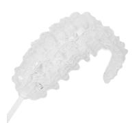 XINAJUND Cerchietto in pizzo con delicata rosetta per Halloween e occasioni speciali, finiture in pizzo bianco