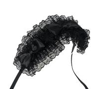 XINAJUND Cerchietto in pizzo con delicata rosetta per Halloween e occasioni speciali, finiture in pizzo bianco