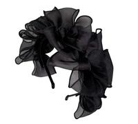 XINAJUND Cerchietto per capelli con fiocco, per cena, festa, estetico, con fiore, fascia per capelli da donna